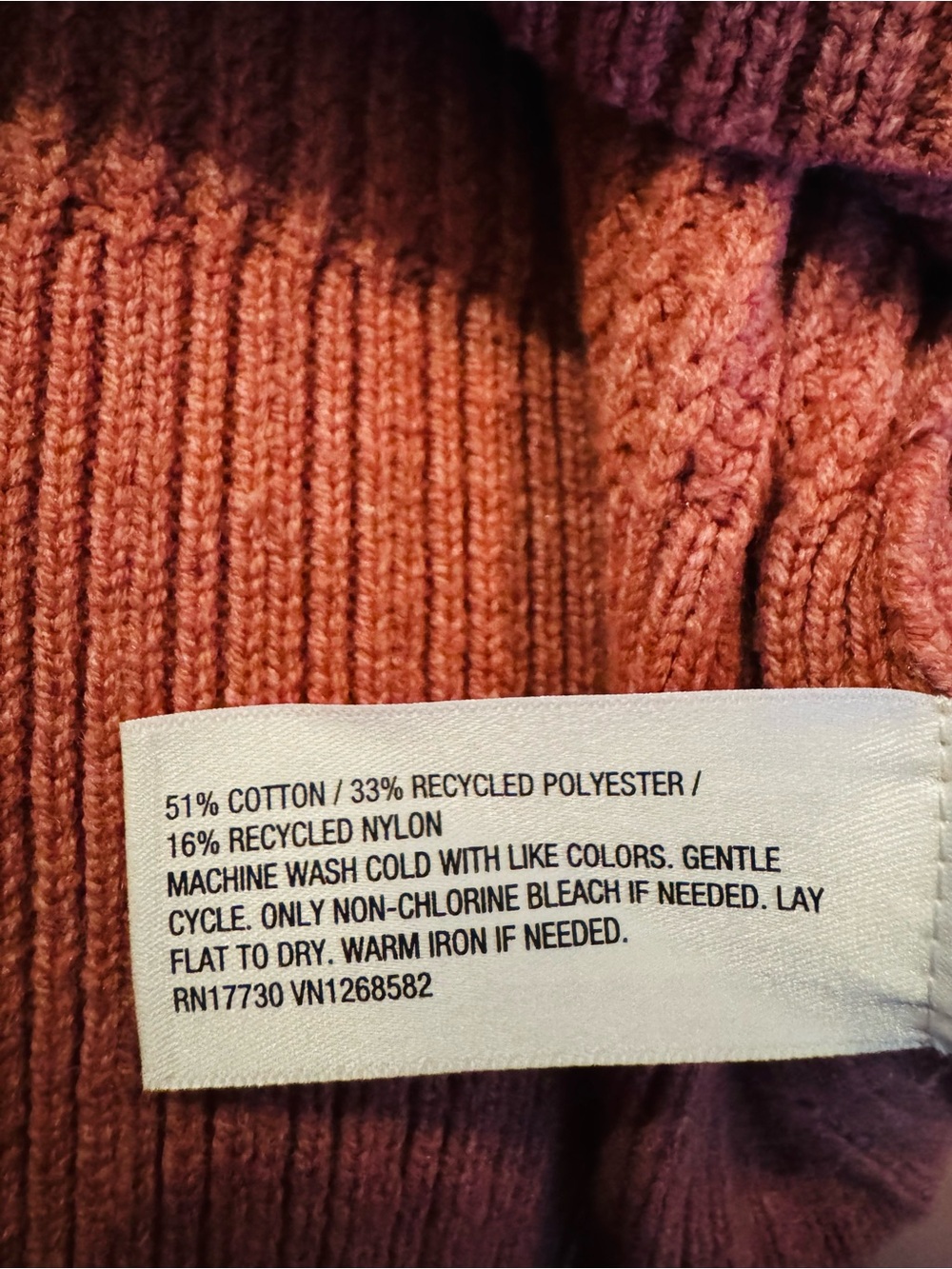 Dusty Rose Ribbed Crewneck Sweater - Picture 5 of 5